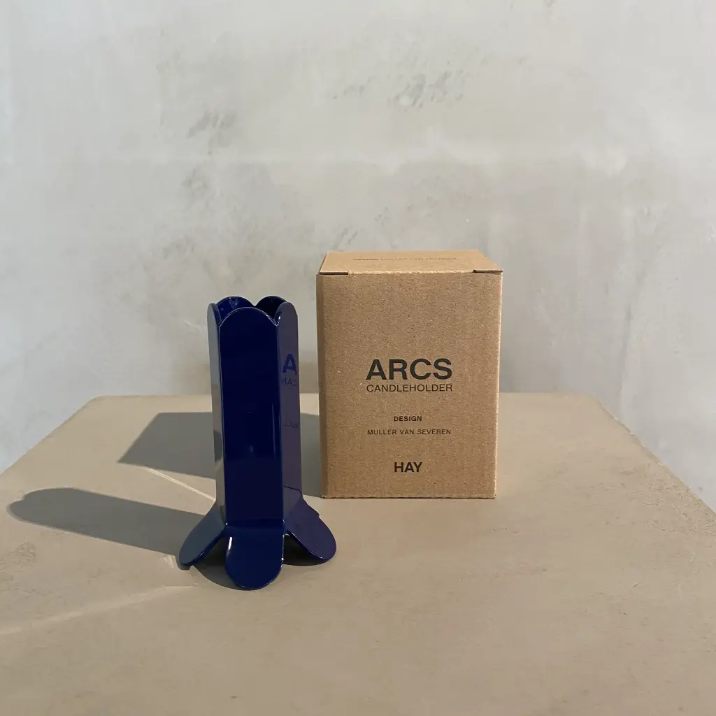 Arcs candleholder blauw HAY