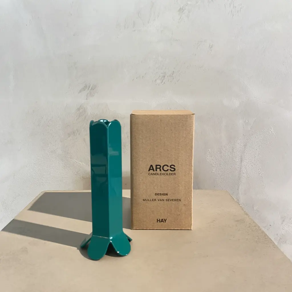 Arcs candleholder groen HAY