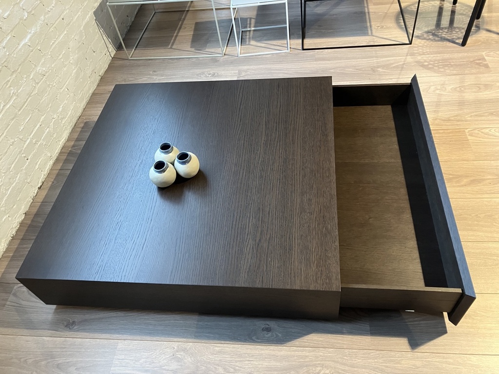 Silva lage salontafel eik gebrand toonzaal leuven outlet solden jori