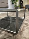 45° salontafel glas en marmer Molteni