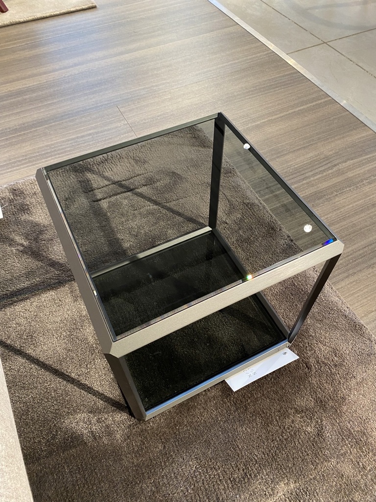 45°salontafel glas Molteni