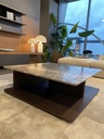 Hugo salontafel marmer en hout Molteni