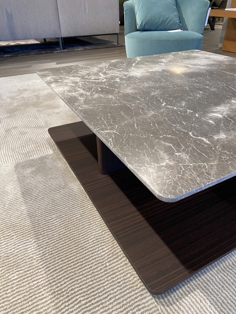 Hugo salontafel marmer en hout Molteni