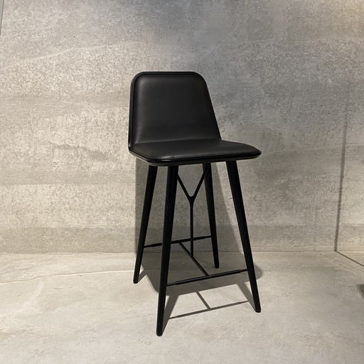 [3478] Spine wood base barstool
