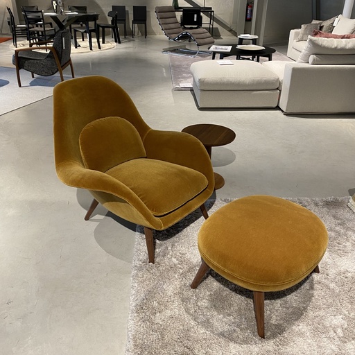 [3480] Swoon lounge chair + ottoman